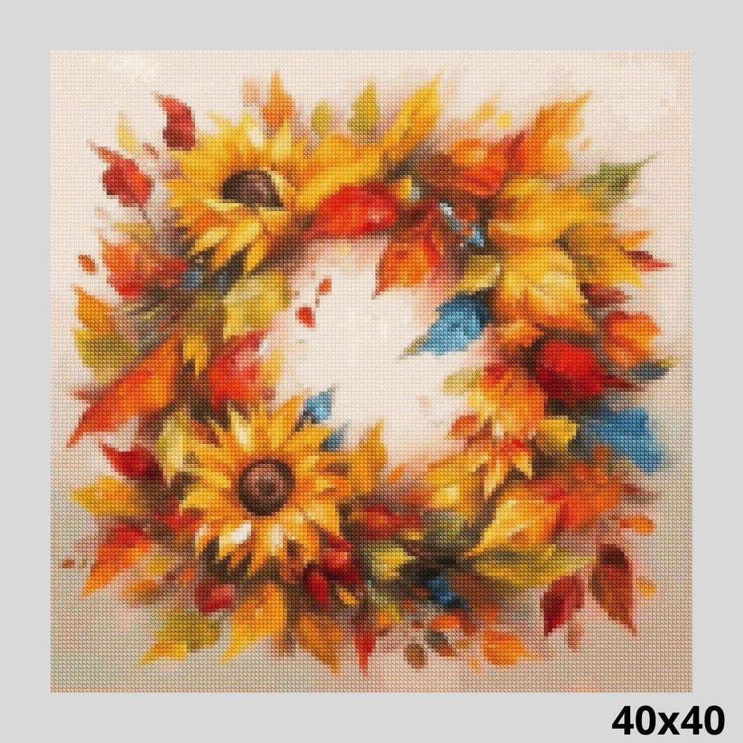Autumn Wreath 40x40 - Diamond Painting