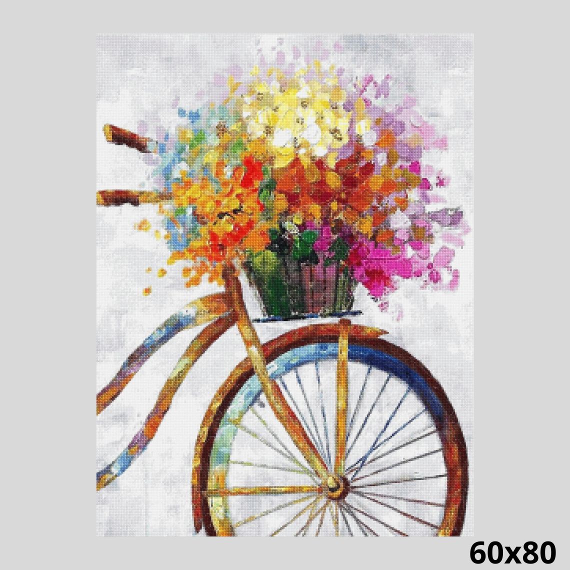 Basket Full of Flowers 60x80 - Diamond Painting