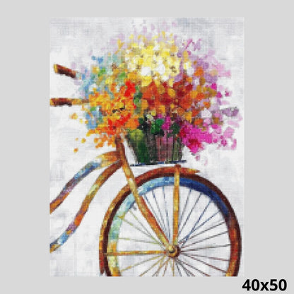 Basket Full of Flowers 40x50 - Diamond Painting