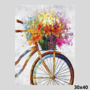 Basket Full of Flowers 30x40 - Diamond Painting
