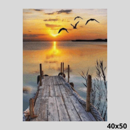 Birds at Sunset 40x50 - Diamond Art World