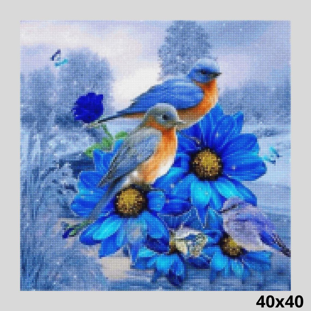 Birds in Blue 40x40 - Diamond Art World