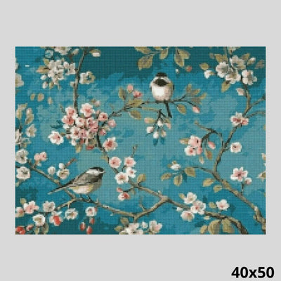 Birds in Tree 40x50 - Diamond Art World