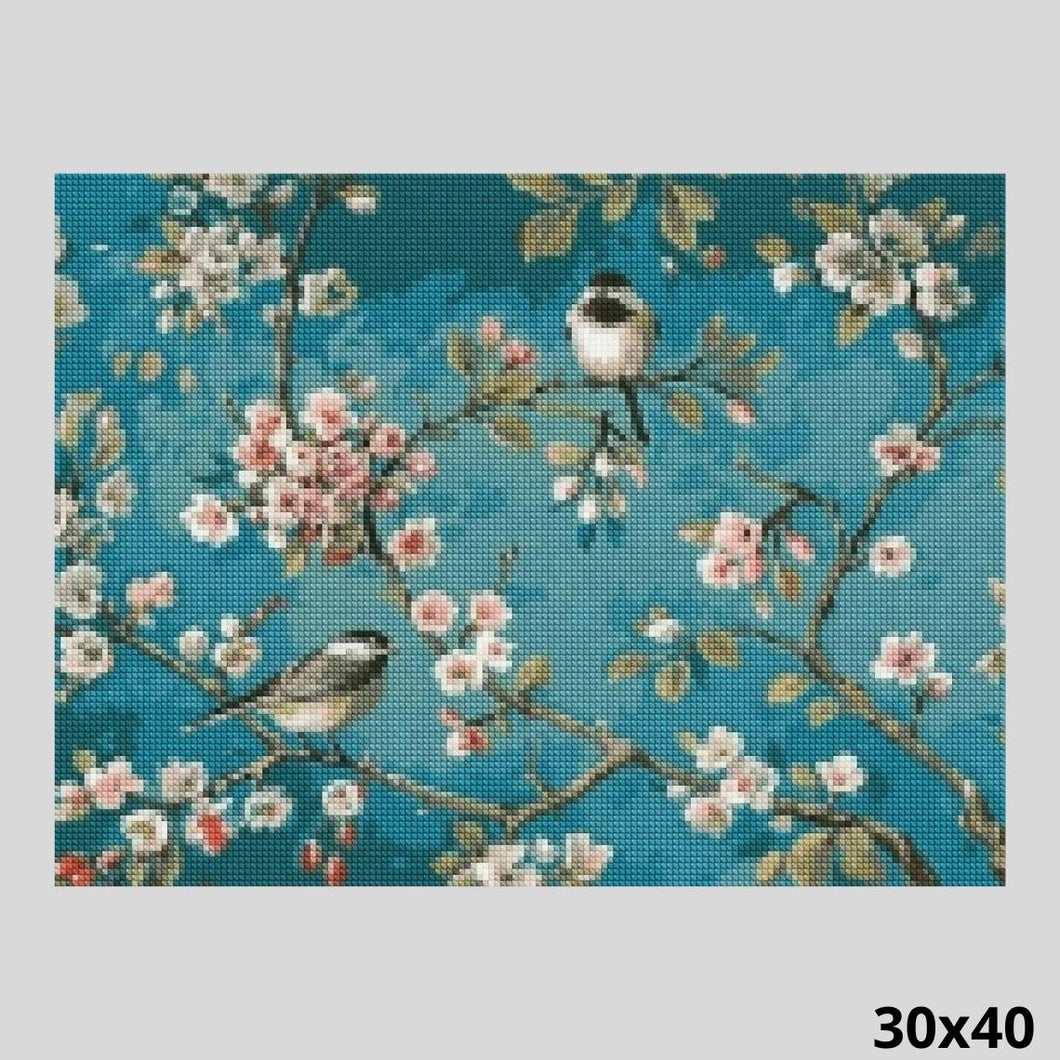 Birds in Tree 30x40 - Diamond Art World