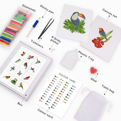 Birds - Mini Diamond Painting Package