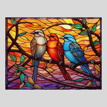 Load image into Gallery viewer, Birds Stained Glass - Diamond Painting
