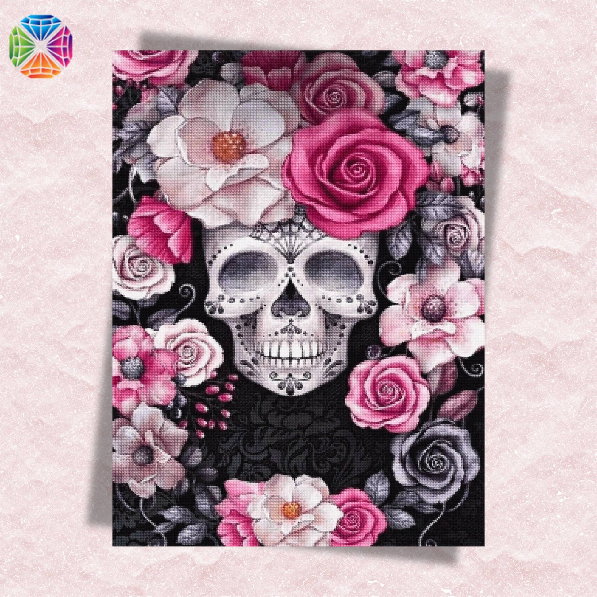 Boho Skull and Roses - Diamond Painting