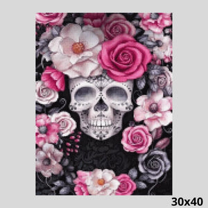 Boho Skull and Roses 30x40 - Diamond Art