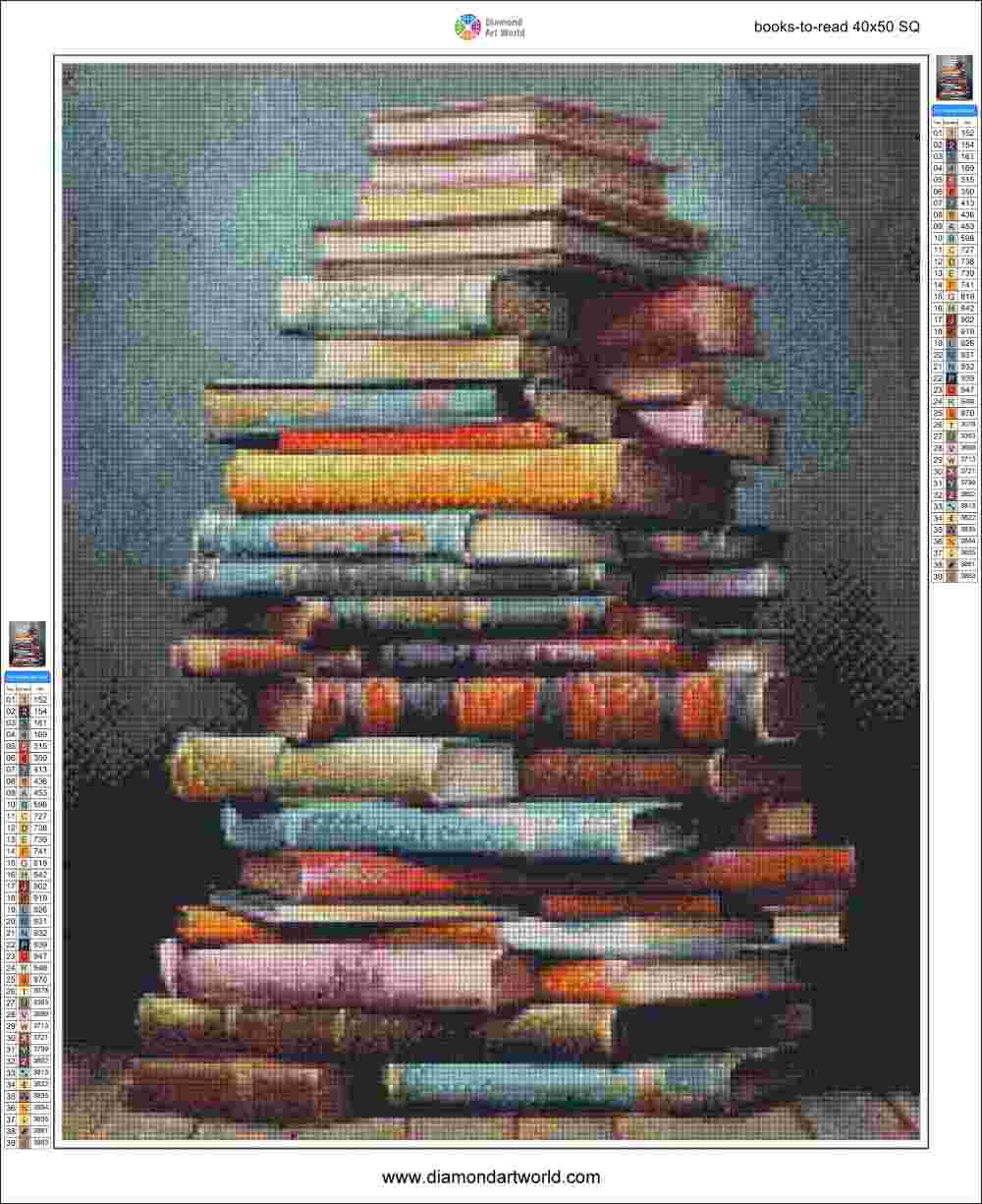 Books to Read - Diamond Painting Layout