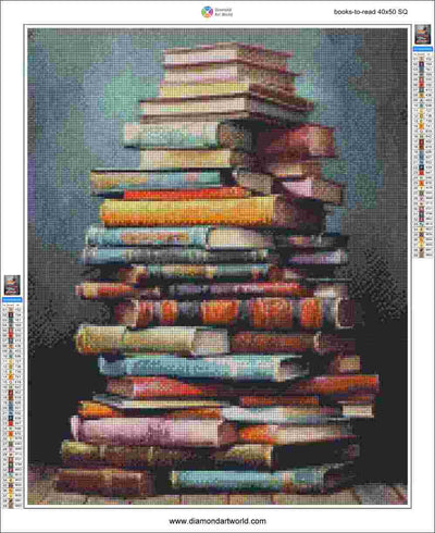 Books to Read - Diamond Painting Layout