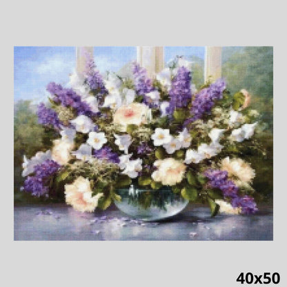 Bouquet Flowers in Bowl 40x50 - Diamond Painting