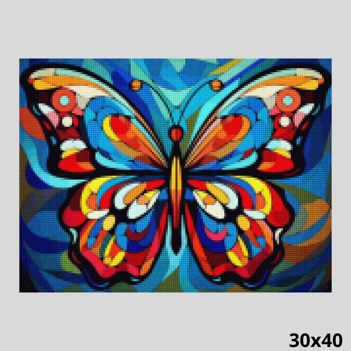 Butterfly Picasso Style 30x40 - Diamond Painting