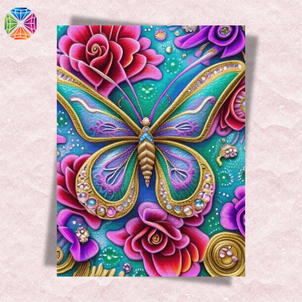 Butterfly Adorned with Gems - Diamond Painting