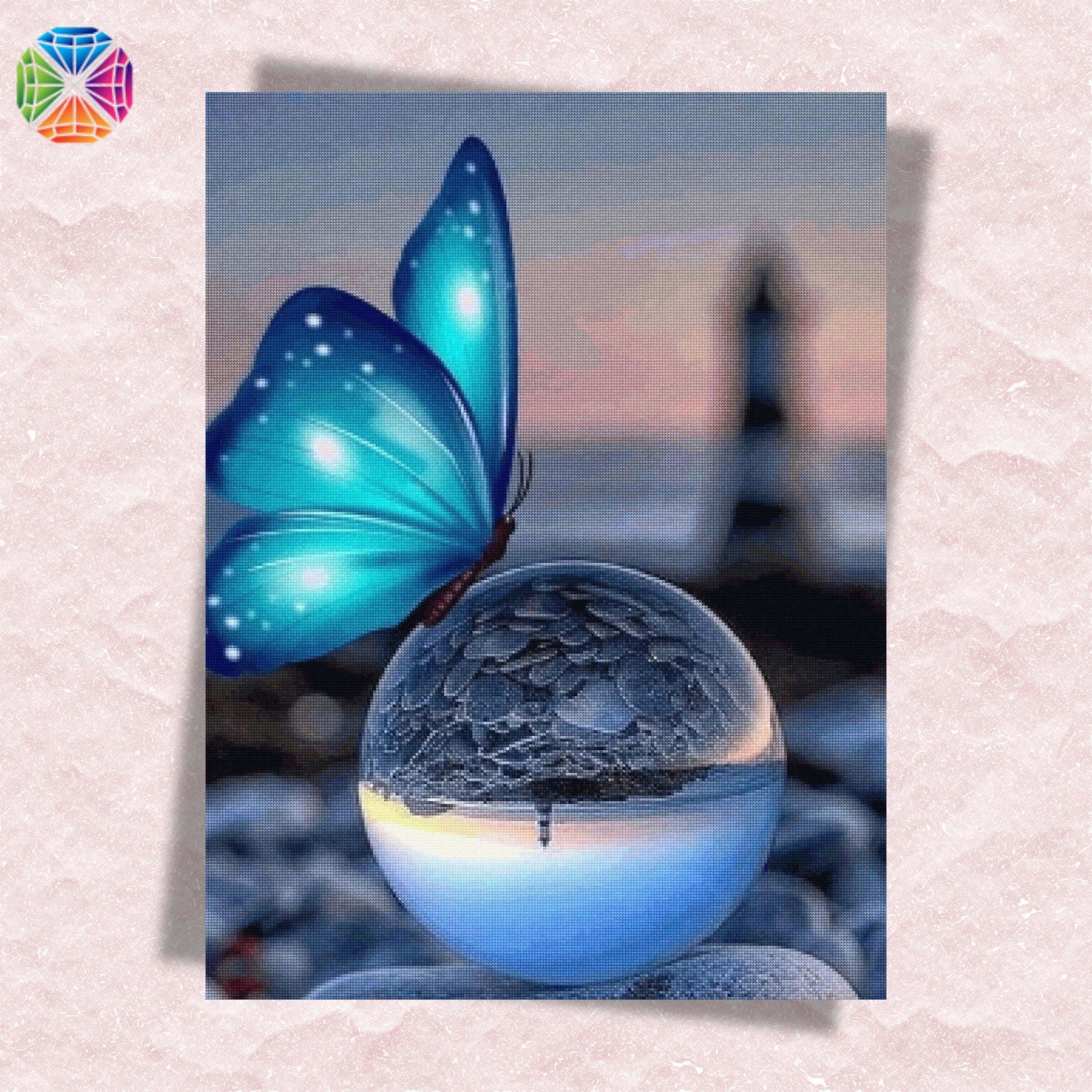 Butterfly on Glass Ball - Diamond Painting