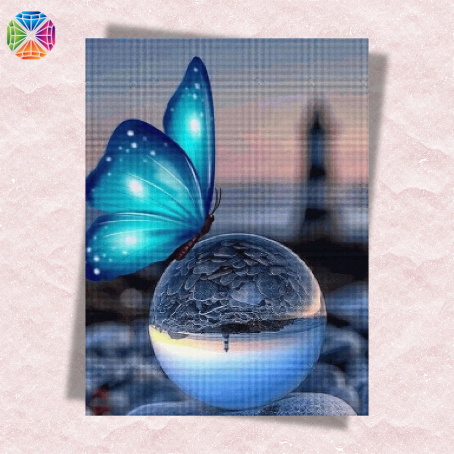 Butterfly on Glass Ball – Diamond Painting