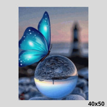 Load image into Gallery viewer, Butterfly on Glass Ball 40x50 - Diamond Art World
