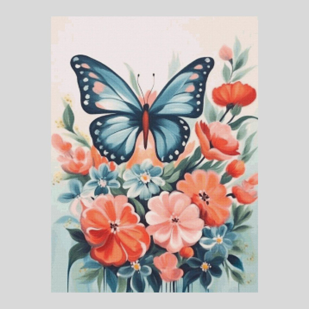 Butterfly on Meadow - Diamond Painting