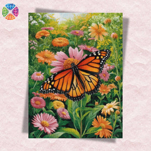 Butterfly on Meadow - Diamond Painting