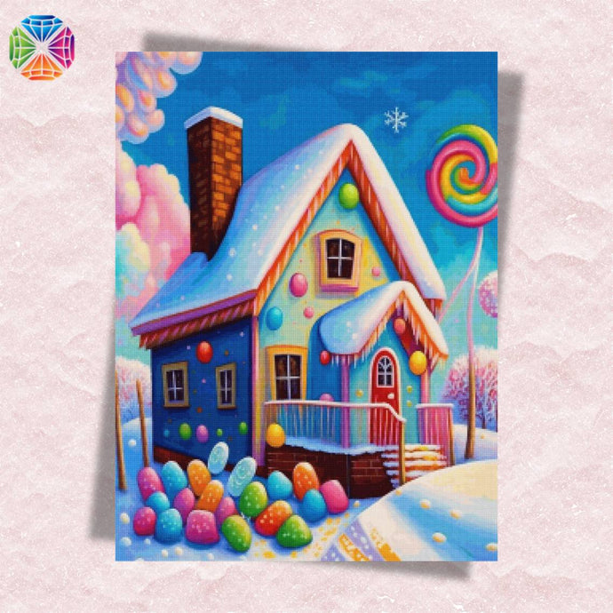 Candy Winter House - Diamond Painting