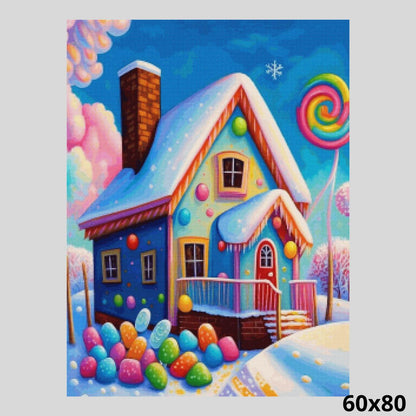 Candy Winter House 60x80 Diamond Painting