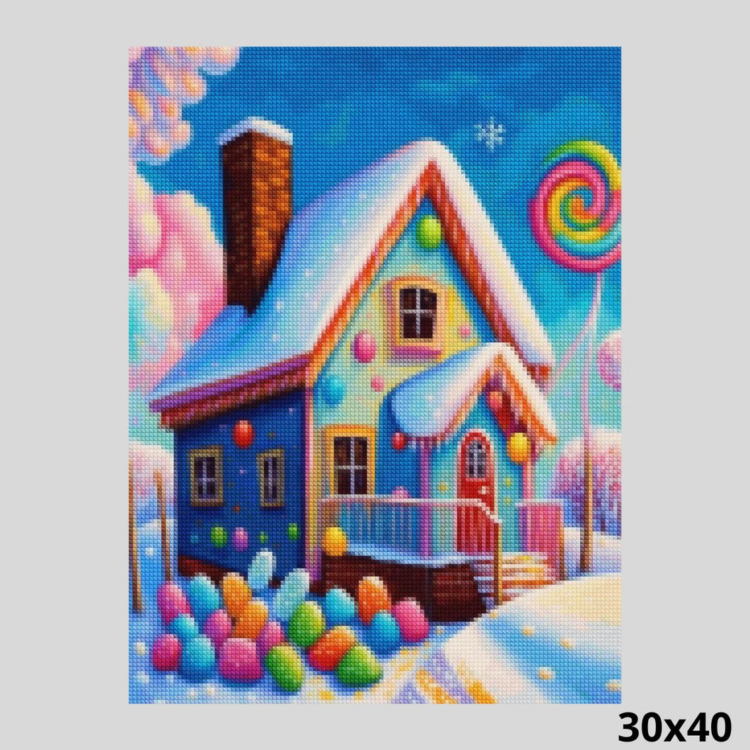 Candy Winter House 30x40 Diamond Painting