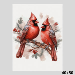 Cardinals Pair 40x50 Diamond art world