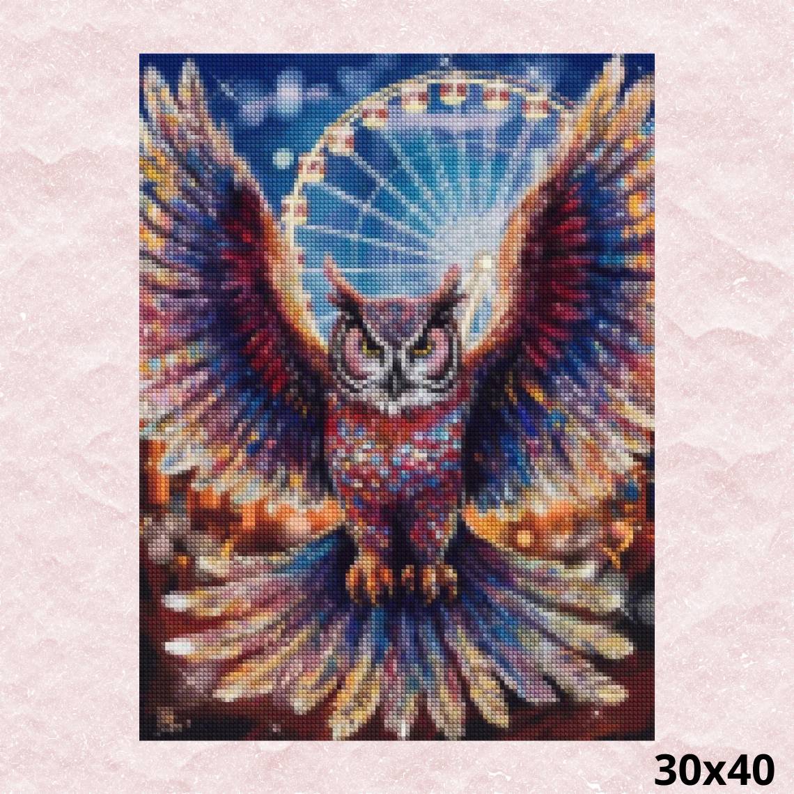 Carousel owl 30x40 - Diamond Painting