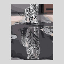 Load image into Gallery viewer, Cat and Tiger - Diamond Painting
