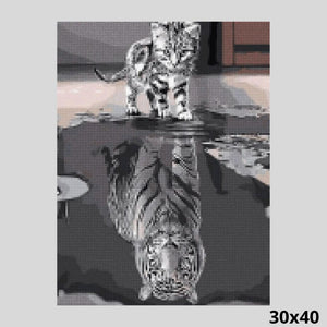 Cat and Tiger 30x40 - Diamond Painting