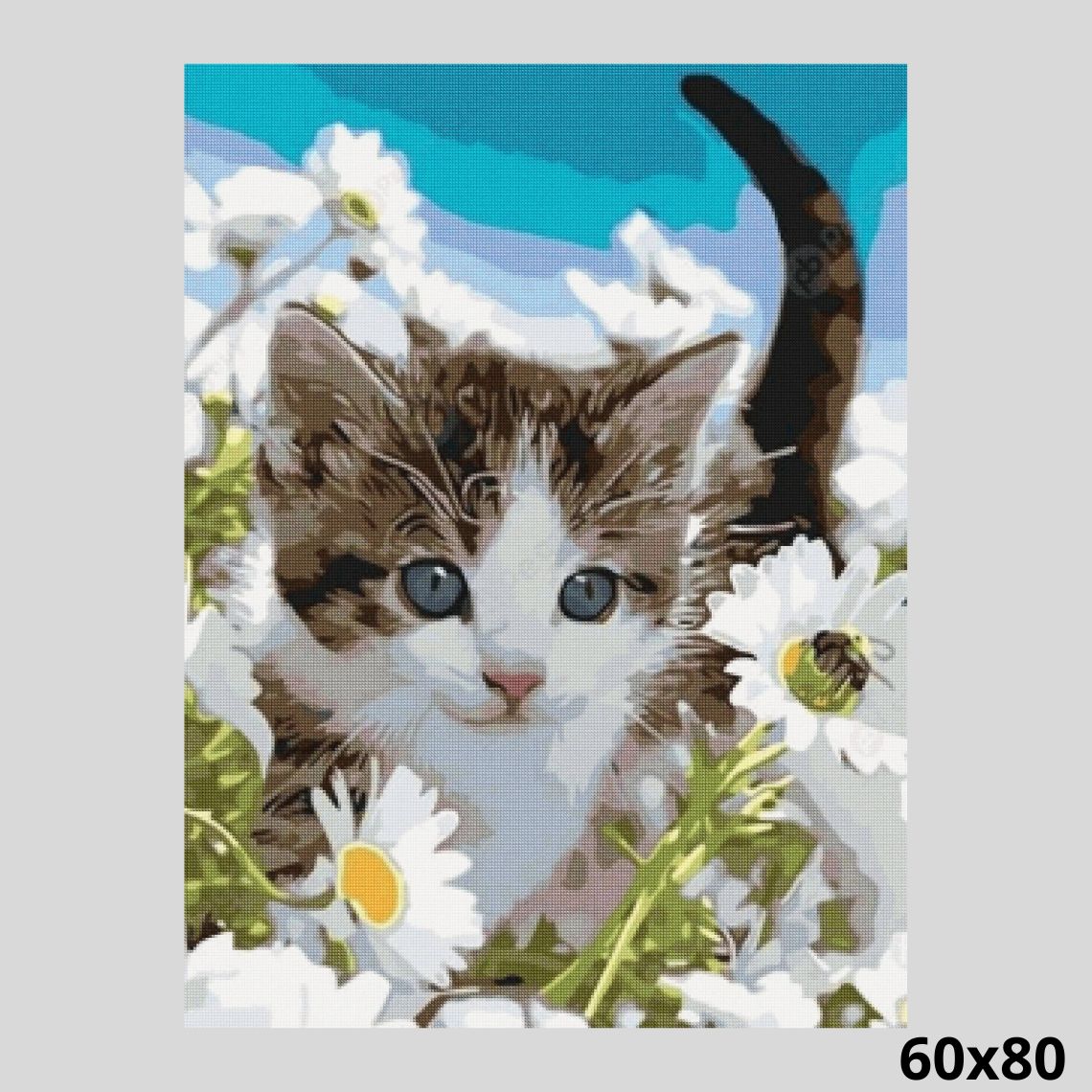 Cat in Meadow 60x80 - Diamond Painting