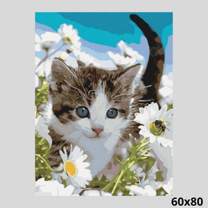 Cat in Meadow 60x80 - Diamond Painting