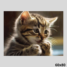 Load image into Gallery viewer, Cat Licking Paw 60x80 - Diamond Art World
