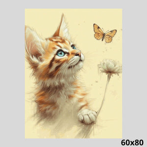Cat with Butterfly 60x80 Diamond Painting