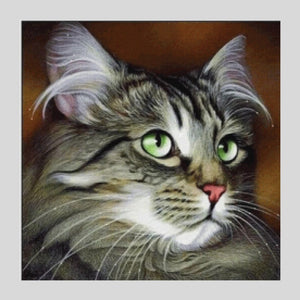 Cat with Green Eyes - Diamond Art World