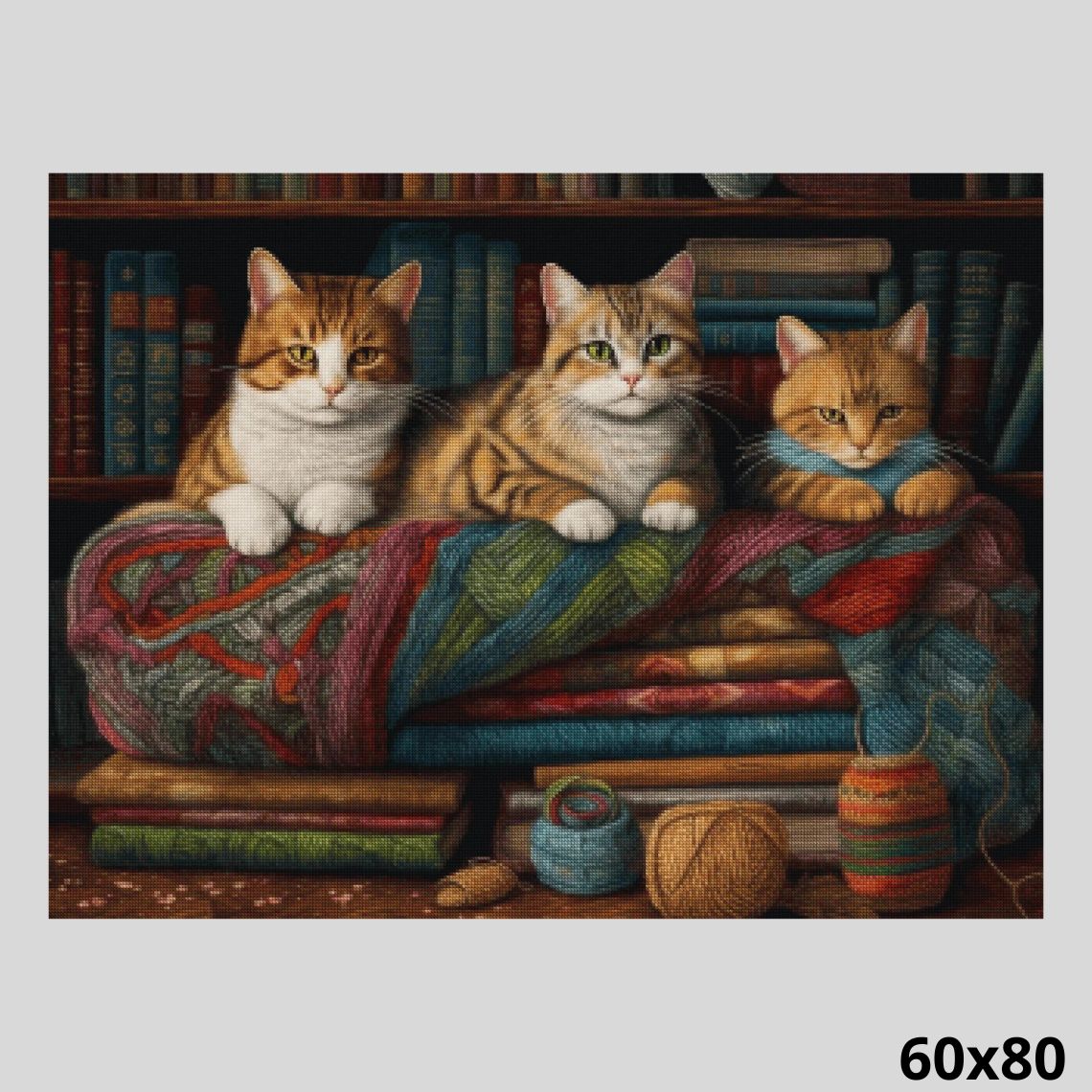 Cats on Sofa 60x80 Diamond art world