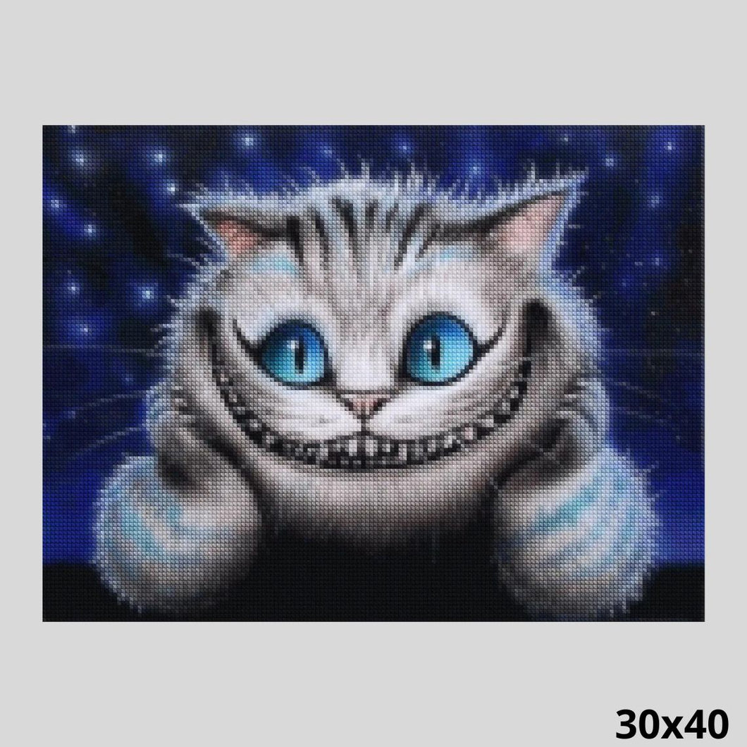 Completed Diamond Painting Cheshire Cat Alice Through the Looking