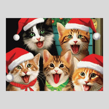 Load image into Gallery viewer, Christmas Cats - Diamond Painting
