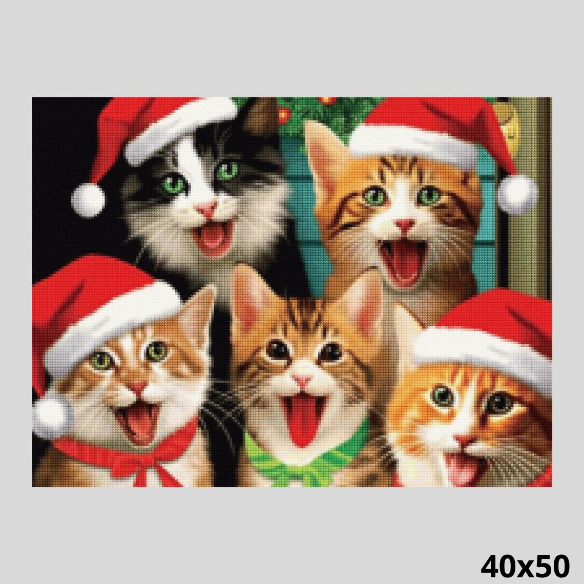 Christmas Cats 40x50 - Diamond Painting