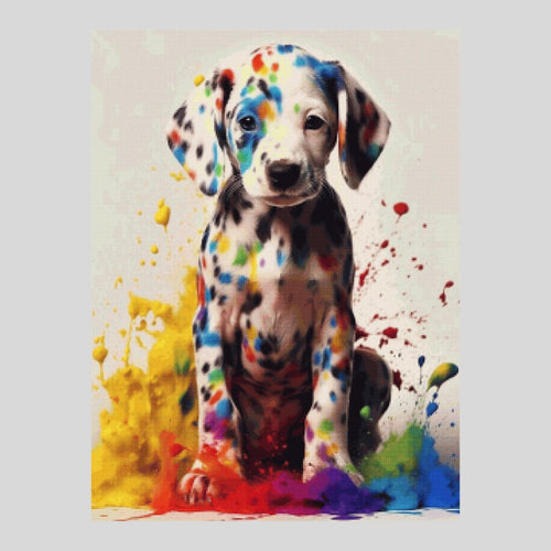 Color Stained Dalmatian Diamond Painting