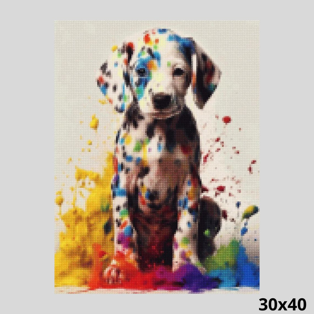 Color Stained Dalmatian 30x40 Diamond Painting