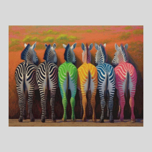 Color Zebras - Diamond Painting