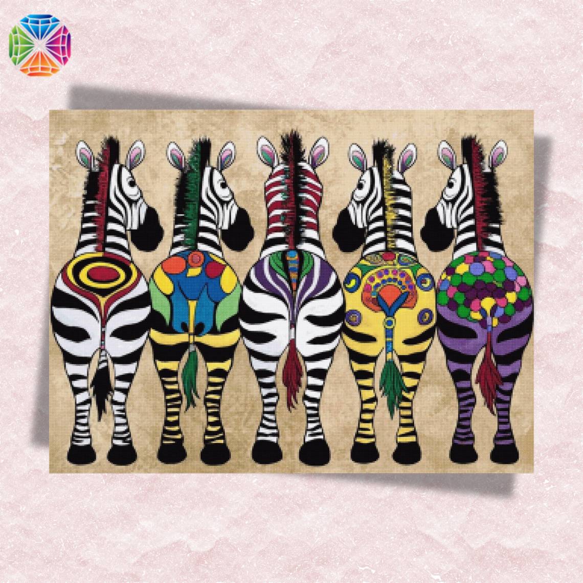 Color Zebras - Diamond Painting