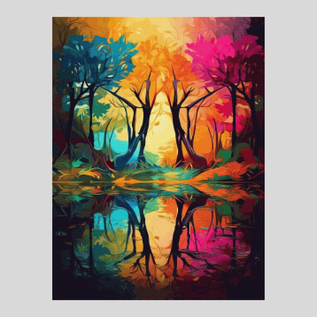 Colored Trees - Diamond Art World