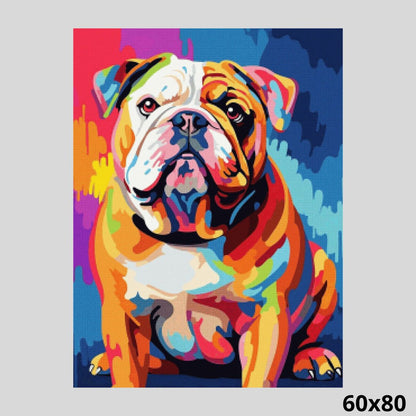 Colorful Bulldog 60x80 - Diamond Art World