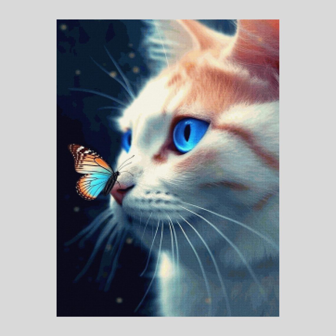 Cat With Butterfly - Diamond Art World