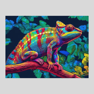 Colorful Chameleon - Diamond Painting