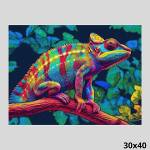 Colorful Chameleon 30x40 - Diamond Painting