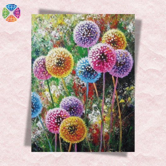 Colorful Dandelions - Diamond Painting