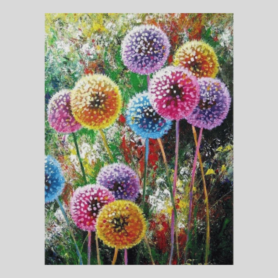 Colorful Dandelions - Diamond Painting