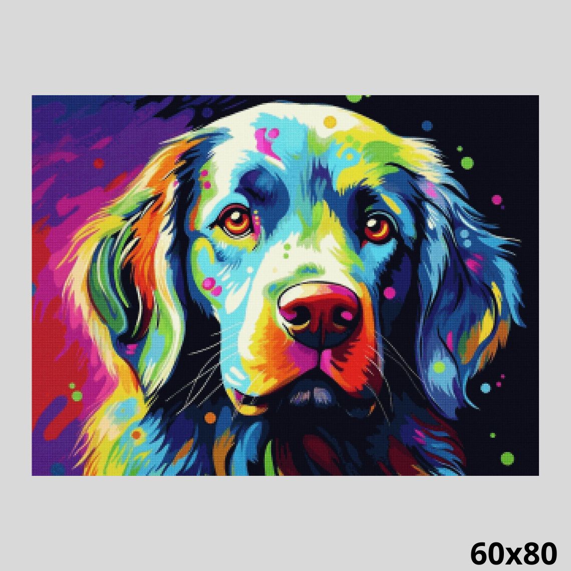 Colorful Dog 60x80 - Diamond Painting